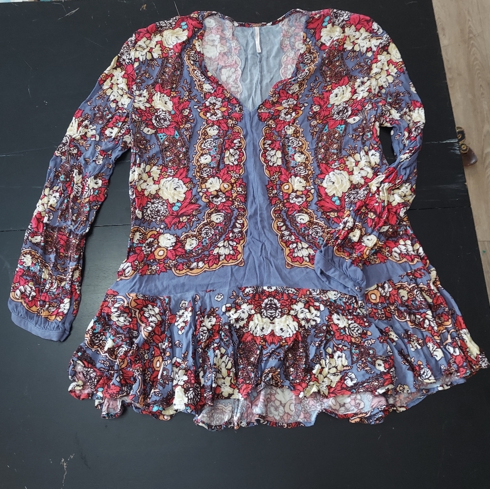 Free people floral peplum tunic